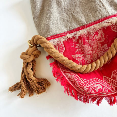 ”upcycle" bicolor 2way bag (doily)