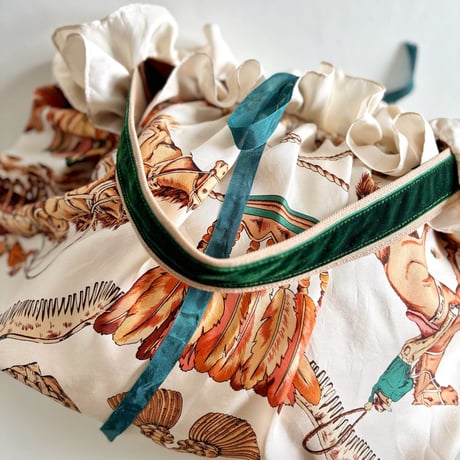 vintage scarf upcycle bag (western)
