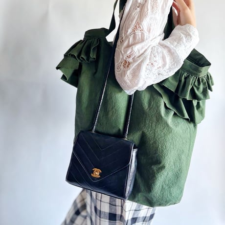 bucket bag　(dark green)
