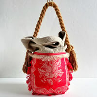 ”upcycle" bicolor 2way bag (doily)