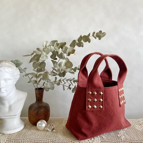 canvas tote bag mini （terracotta)