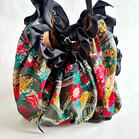 vintage scarf upcycle bag (floral)