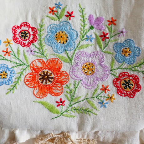 embroidery acrylic handle bag (flower)