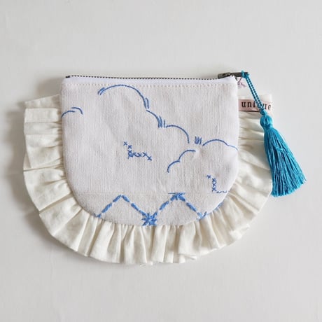 vintage embroidery pouch　"b"
