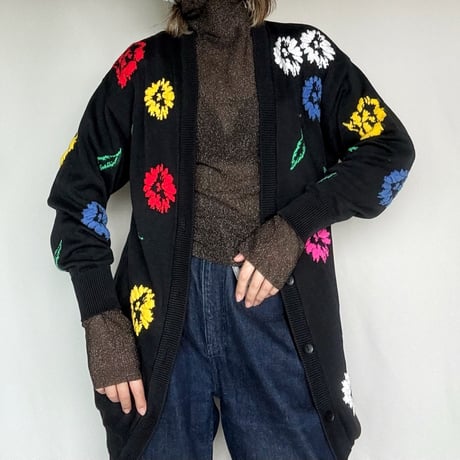 vintage cotton knit  cardigan