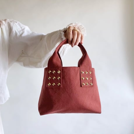 canvas tote bag mini （terracotta)
