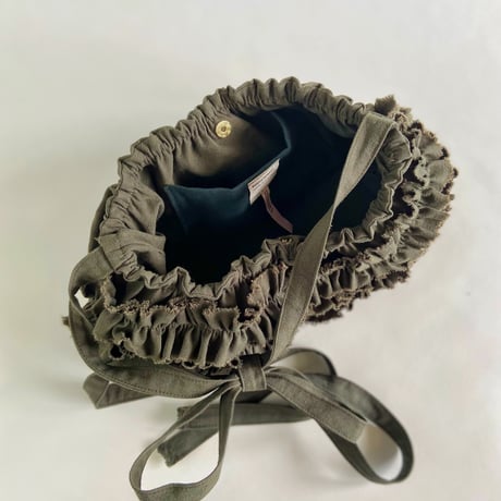shirring bag （khaki)