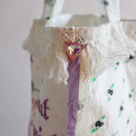 "upcycle" vintage embroidery bag
