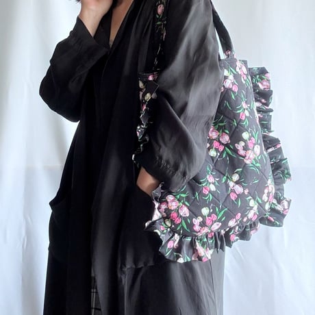 quilting frill floral bag (Japan)