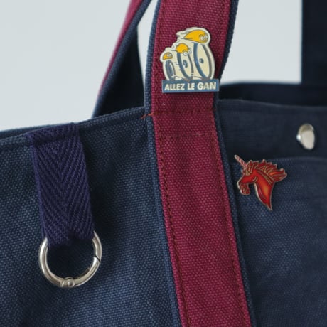 canvas tote bag (navy & bordeaux)