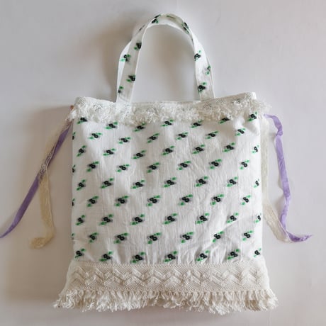 "upcycle" vintage embroidery bag