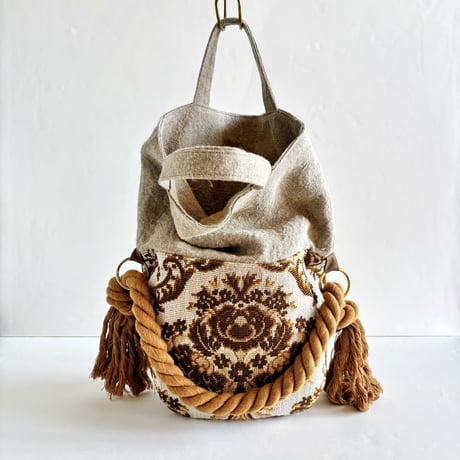 bicolor 2way bag（damask)