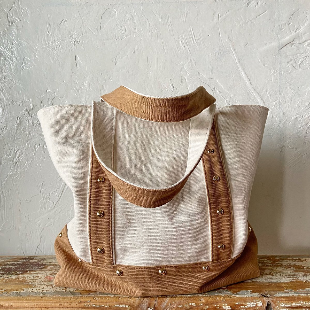 エトロ☆LARGE CANVAS COFFA TOTE トートバッグ ベージュ ARTS & CRAFTS トートバッグ アーツアンドクラフツ / AGING