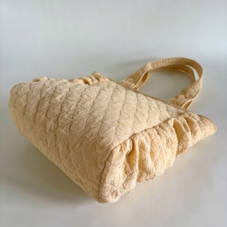 gather tote bag　（beige)