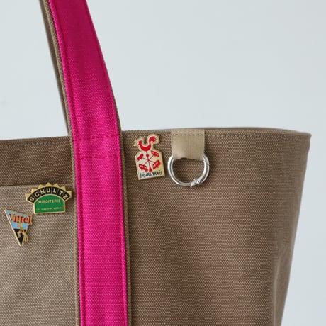 canvas tote bag (mushroom & pink)