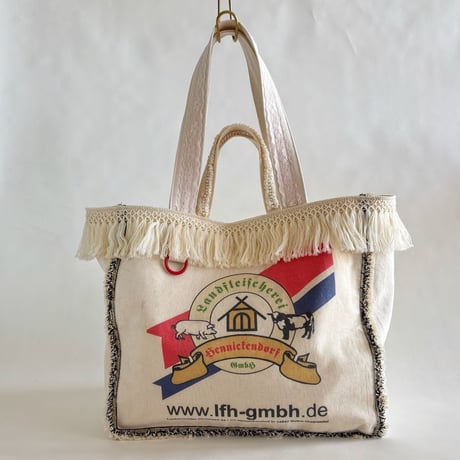 upcycle tote bag  "D"