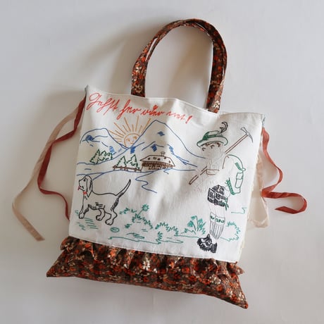 "upcycle" vintage embroidery bag "c"