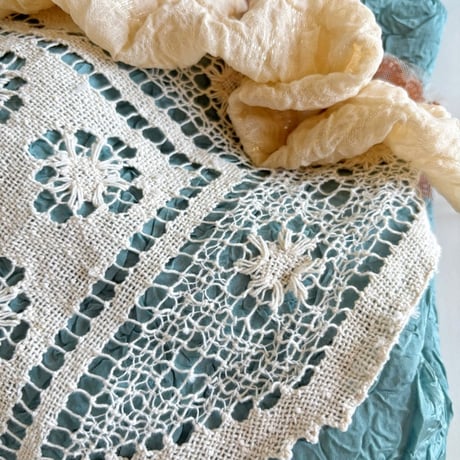 vintage lace  bag  (mint blue)