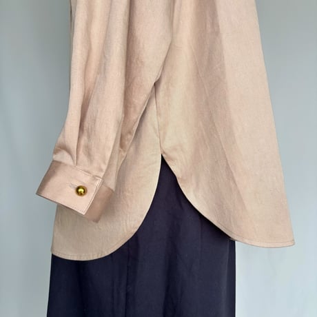 frill collar blouse (beige)
