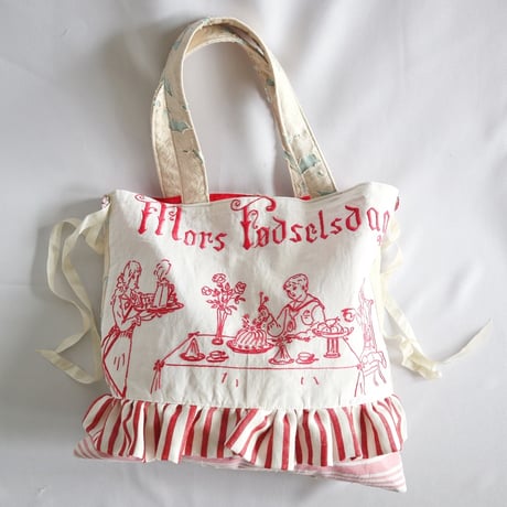 "upcycle" vintage embroidery bag