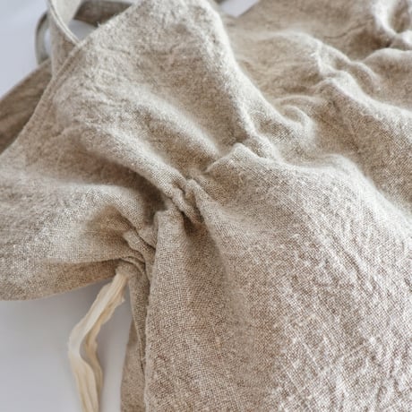 itarian linen drawstring 2way bag (vintage lace)