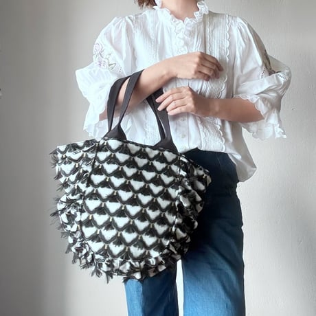 vintage fabric gather bag