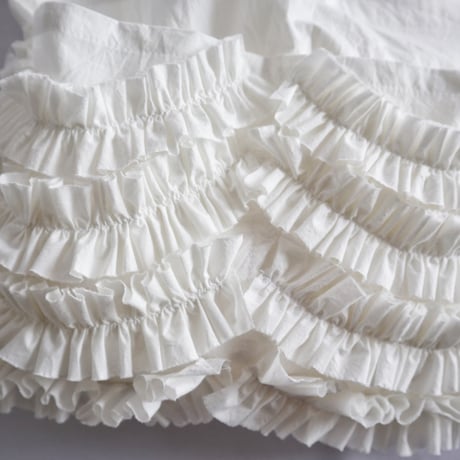 shirring pocket cotton bag (off white)