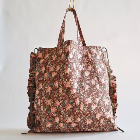 "upcycle" vintage lace  bag  (old rose)