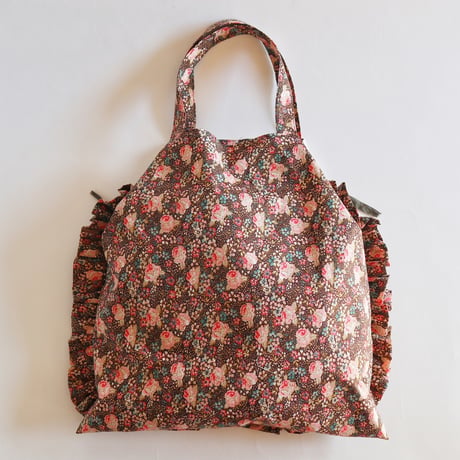 "upcycle" vintage lace  bag  (old rose)