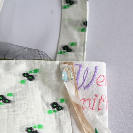 "upcycle" vintage embroidery bag