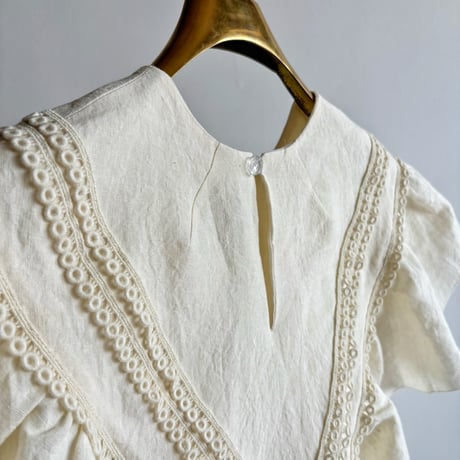European linen scarf collar (white race) "c"