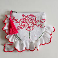 vintage embroidery pouch "a"