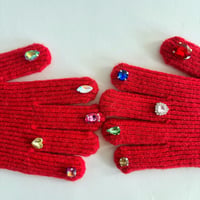 jewelry gloves (red)