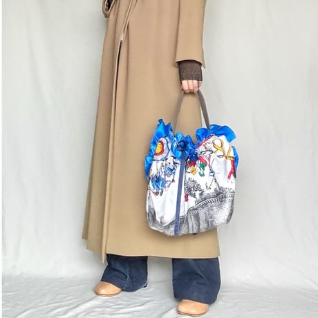 vintage scarf upcycle bag (French Revolution)