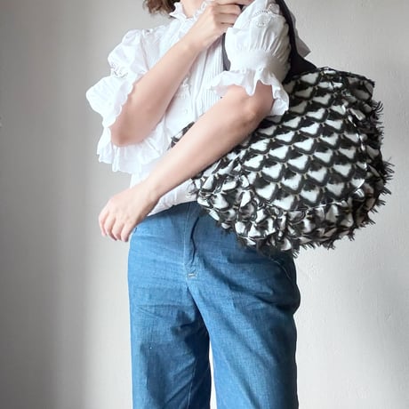 vintage fabric gather bag