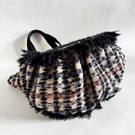 italian tweed gather bag