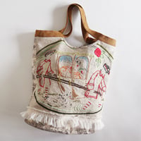 vintage embroidery bucket bag