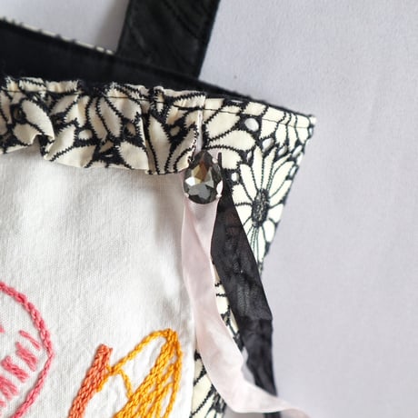 "upcycle" vintage embroidery bag