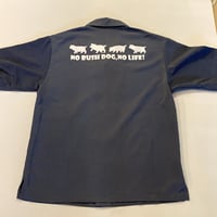 ヤブイヌ　オープンカラーシャツ　ストーンブルー/サンドカーキー