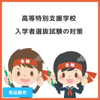 【 ダウンロード商品（高等特別支援学校のお受験対策マニュアル単品販売）】PDF書籍『高等特別支援学校　入学者選抜試験の対策』