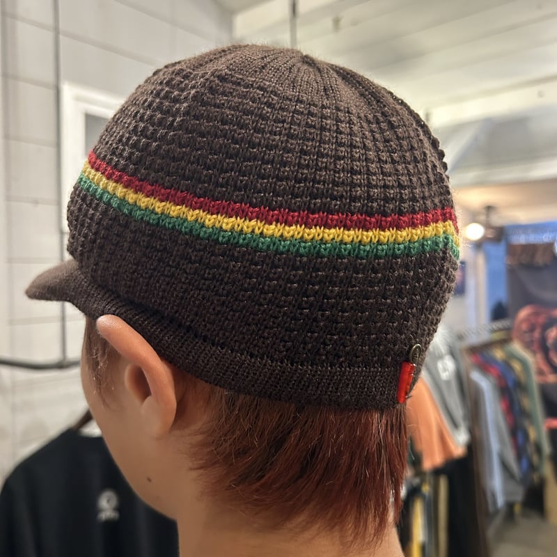 LIVITY BEANIE / STRIPE MINI TAM / BROWN-RAST |