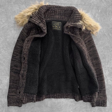 knit fur jacket