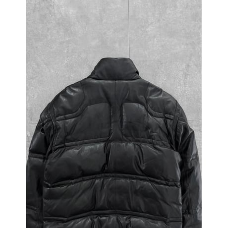 Leather padding jacket