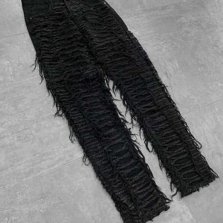fringe black pants