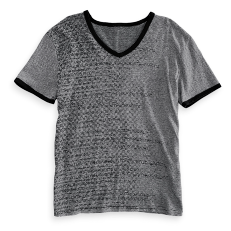 Border stripe v-eck Tee