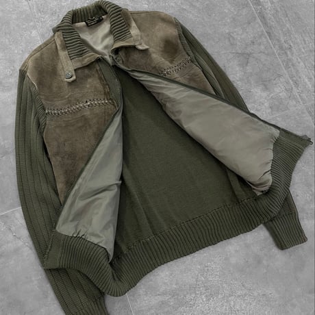 suede knit jacket