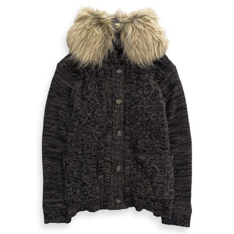 knit fur jacket