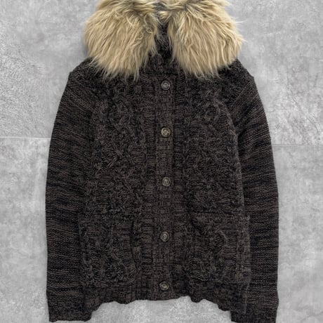knit fur jacket