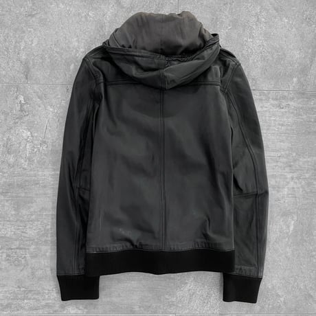 TAKEO KIKUCHI leather parka