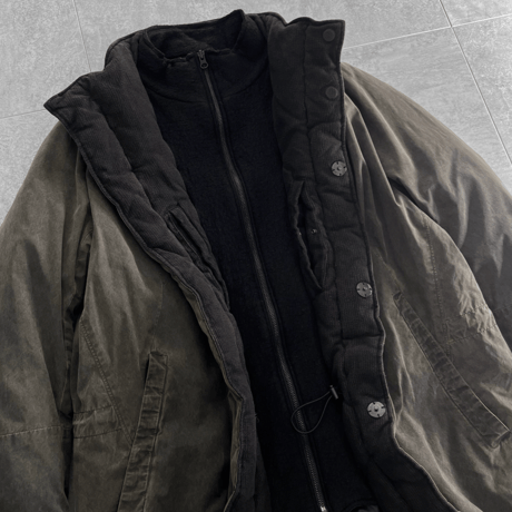 Faded style down coat